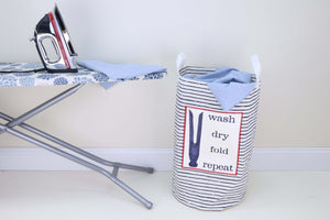 How To Stencil A Laundry Bag Tutorial | Designer Stencils