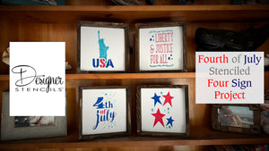 DIY Fourth of July Decor | Fourth of July Stenciled Four Sign Project