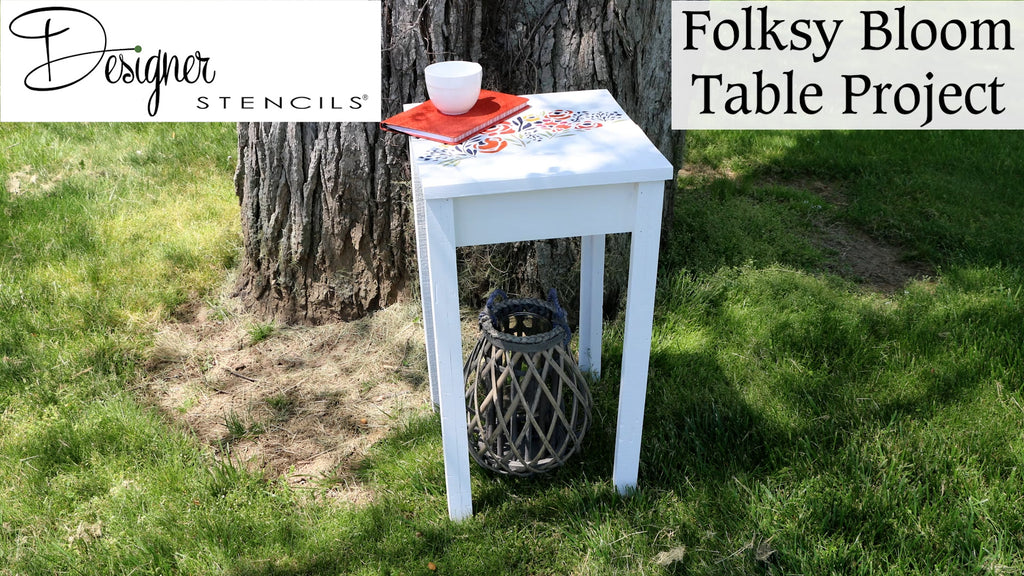 How to Upcycle a Small Table | Oak Lane Studio Folksy Bloom Table Project