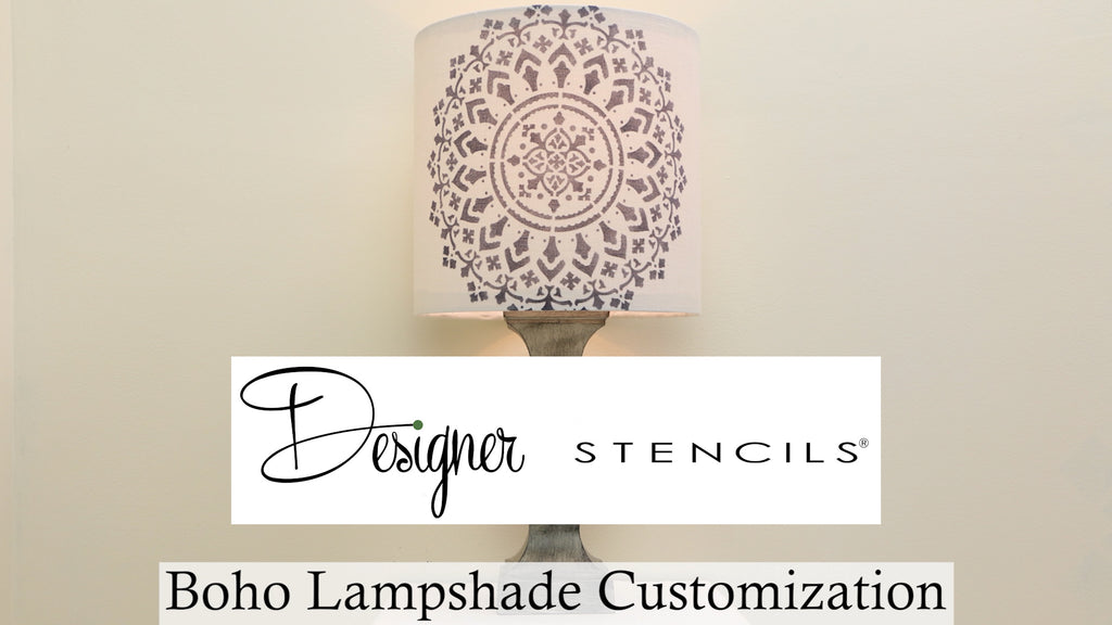 How to Stencil a Bohemian Mandala Lampshade