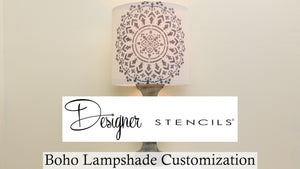 How to Stencil a Bohemian Mandala Lampshade