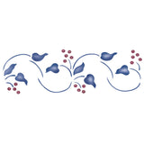 Colonial Leaves and Berries Wall Stencil Border