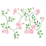 Twisting Rose Wall Stencil Border