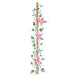 Bird Pole with Flowers Wall Stencil