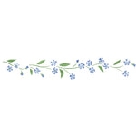 Forget-Me-Not Floral Wall Stencil Border