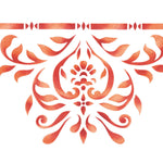 Popular Damask Wall Stencil Border