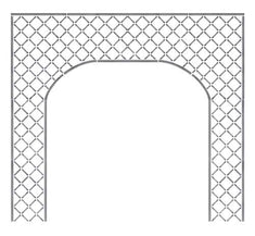 Lattice Arch Wall Stencil