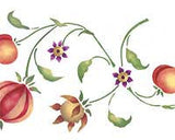 Pomegranate Wall Stencil Border