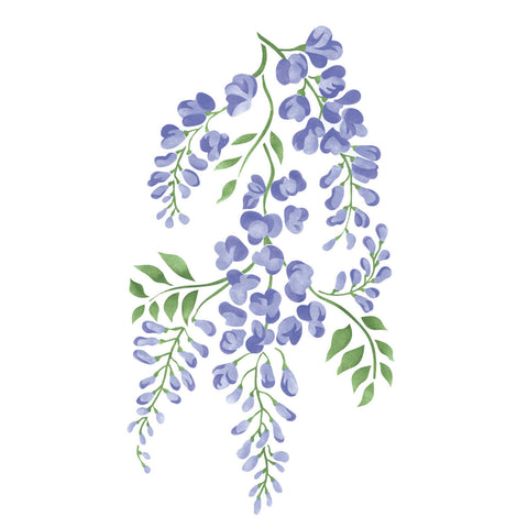 Small Wisteria Wisp Wall Stencil