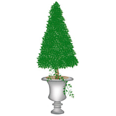 Medium Cone Topiary Wall Stencil