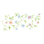 Rambling Flower Vine Wall Stencil