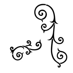 Small Iron Scrolls Wall Stencil