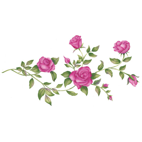 Trailing Rose Wall Stencil Border