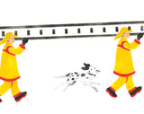 Firemen with Ladder Wall Stencil