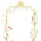 Scroll and Floral Dining Panel Wall Stencil