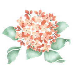 Hydrangea Blossom Wall Stencil