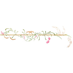 Wild Flower Wall Stencil Border