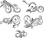 Modern Scroll Wall Stencil