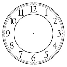 12 to 46 Inch Contemporary Clockface Wall Stencil