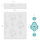 Small Rosie Damask Allover Wall Stencil