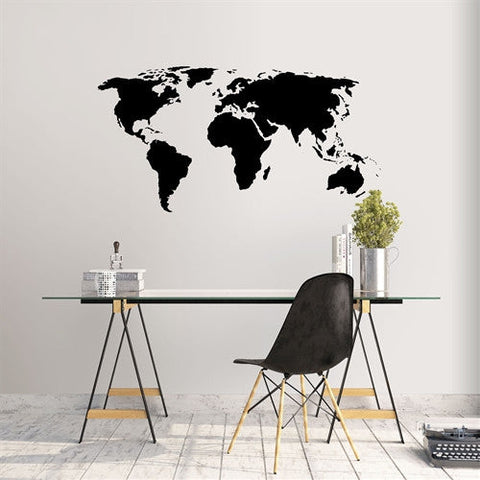 Large World Map Wall Stencil