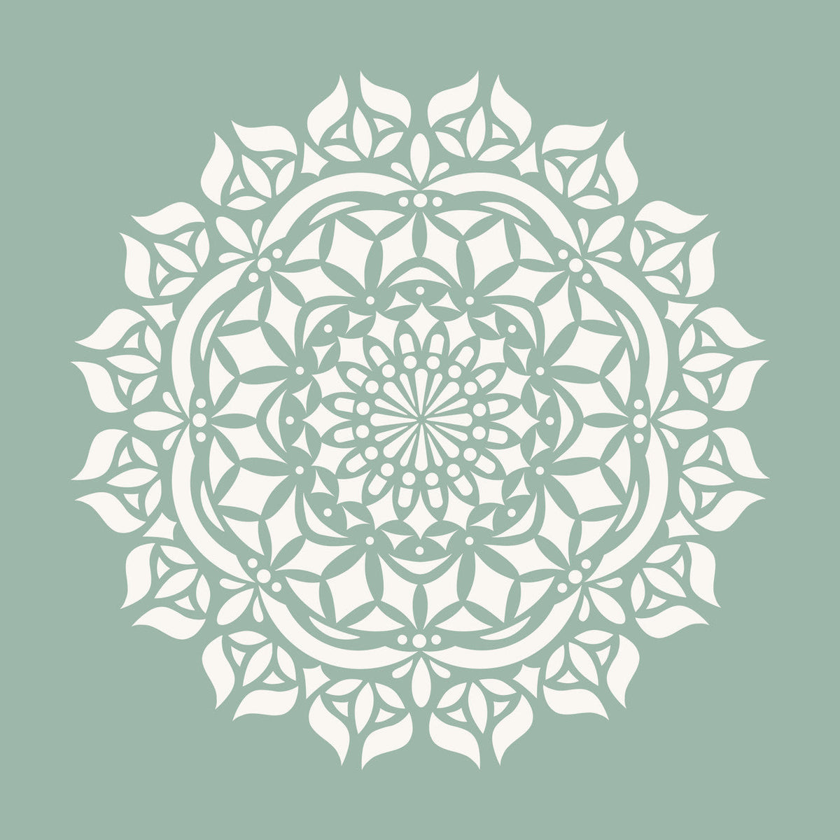 Asana Mandala | Stencil for Walls and Ceilings