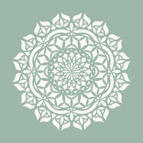 14 to 36 Inch Asana Mandala Wall Stencil