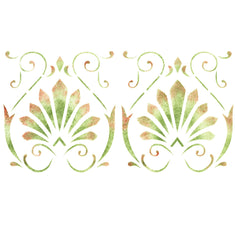 Fancy Scallop Wall Stencil Border