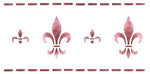 Basic Fleur de Lis Wall Stencil Border