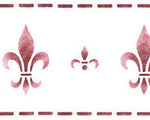 Basic Fleur de Lis Wall Stencil Border