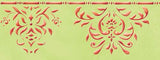 Damask Wall Stencil Border