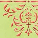 Damask Wall Stencil Border