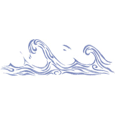 Ocean Waves Wall Stencil Border