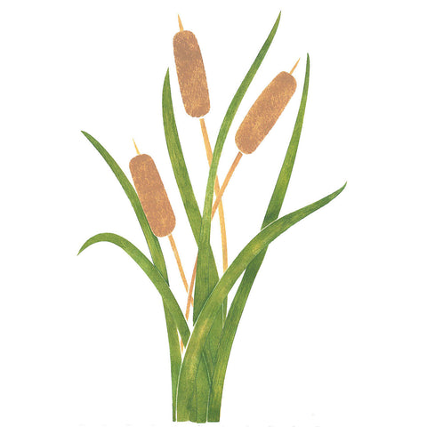 Cattails Wall Stencil