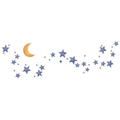 Moon and Stars Wall Stencil Border