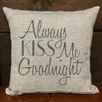 "Always Kiss Me Goodnight" Sign Stencil (10 mil plastic)