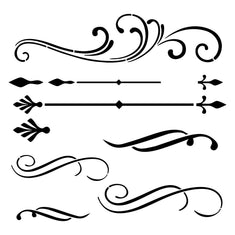 Scrolls and Flourishes Stencil by Designer Stencils