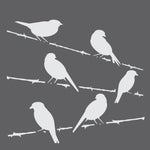 Birds on a Wire Wall Mini Craft Stencil