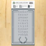 Reindeer Names Craft and Wall Stencil in packaging