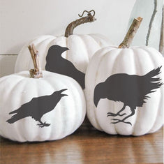 Halloween Ravens painted onto a foam Funkin Pumpkin