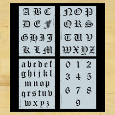 Old English Alphabet Stencils