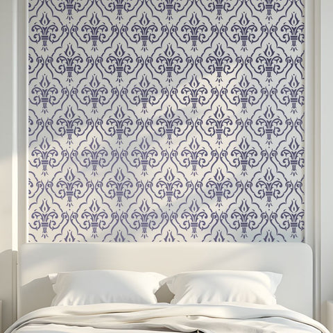 Diamond Damask Allover Wall Stencil