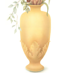 Protea Floral Arrangement & Acanthus Vase by The Mad Stencilist