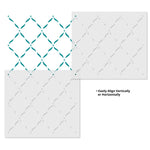 Ribbon Lattice Wall Stencil - Repeat