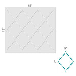 Ribbon Lattice Wall Stencil - Dimensions