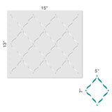 Ribbon Lattice Wall Stencil - Dimensions