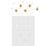 Two Part Fleur de Lis Wallpaper Wall Stencil - Dimensions