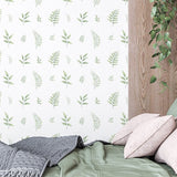 Eight Ferns Wall Stencil - Room Setting