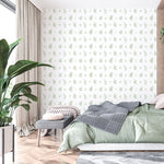 Eight Ferns Wall Stencil - Room Setting