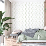 Eight Ferns Wall Stencil - Room Setting